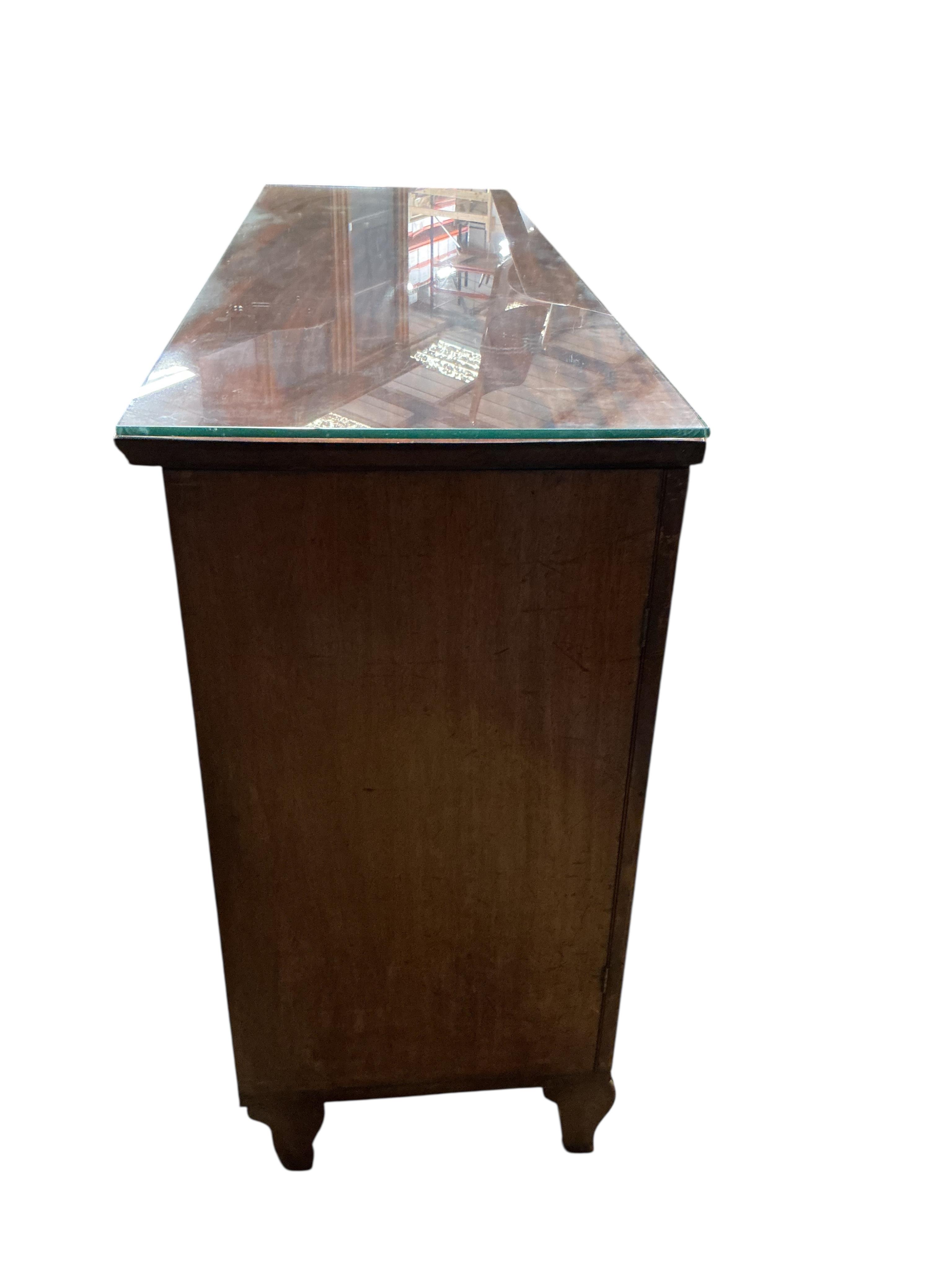 A Regency mahogany pedestal sideboard, width 140cm, depth 46cm, height 91cm